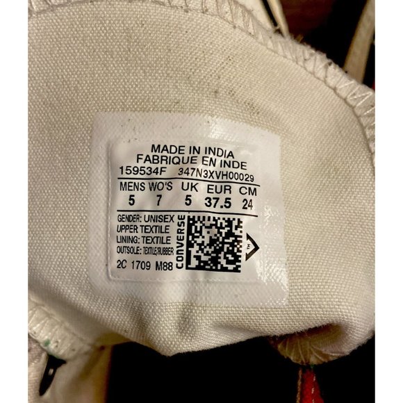 Converse Chuck Taylor All Star Hi Wordmark Unisex Size 7W/5M Sneakers #159534F - Picture 7 of 8